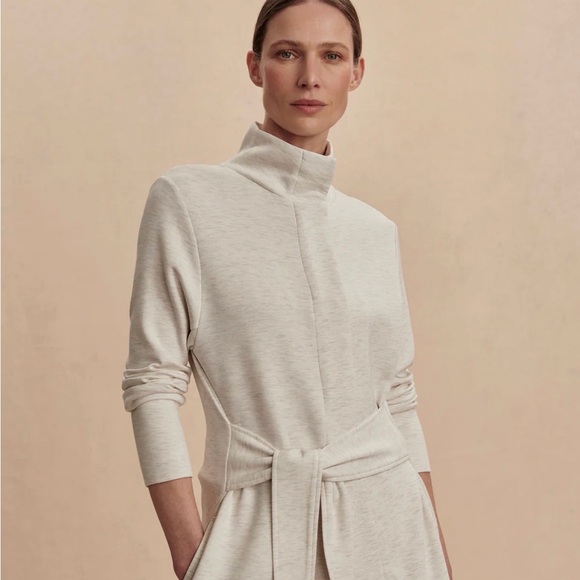 Varley Cream High-Neck Cardigan - Picture 6 of 6